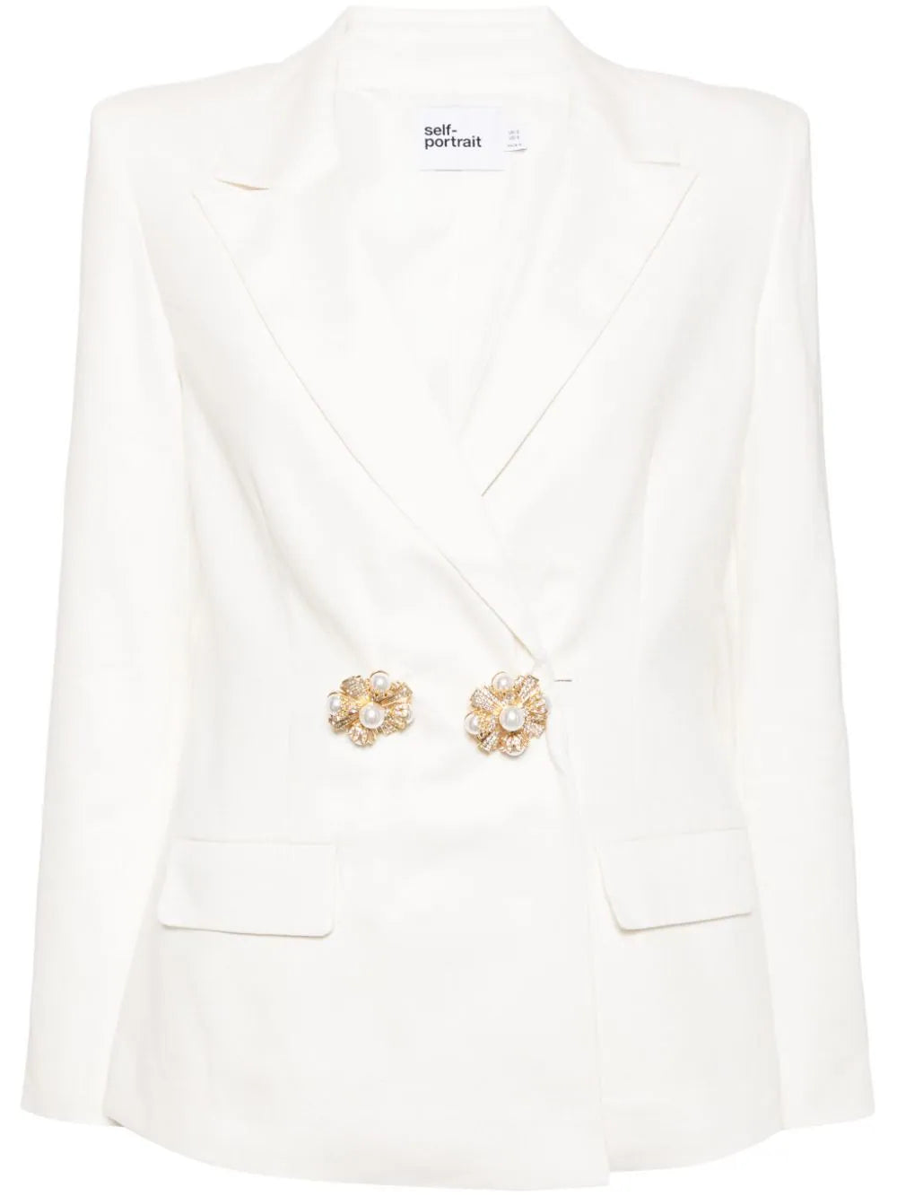 WHITE LINEN BLAZER