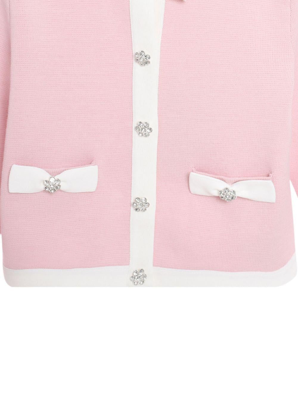 Pink knit cardigan