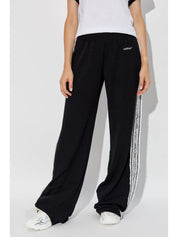 LACE BAND TRACK PANTS BLACK - WHITE