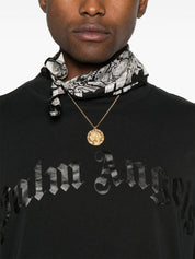 Curved logo tee black black