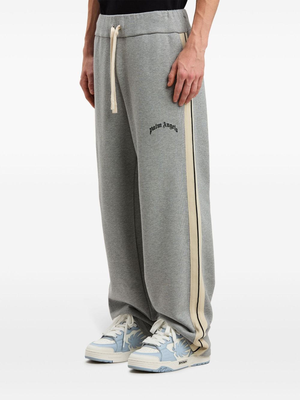 CURVED LOGO TRACK SWEATPANTS GREY MELANG