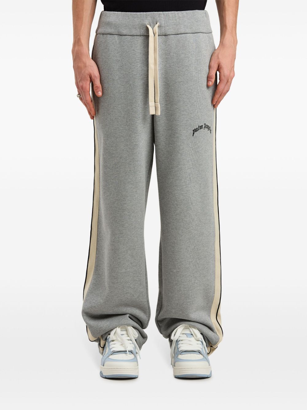 CURVED LOGO TRACK SWEATPANTS GREY MELANG