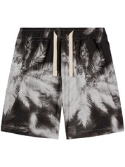 BLACK BLUEPRINT PALMS SHORTS BLACK OFF