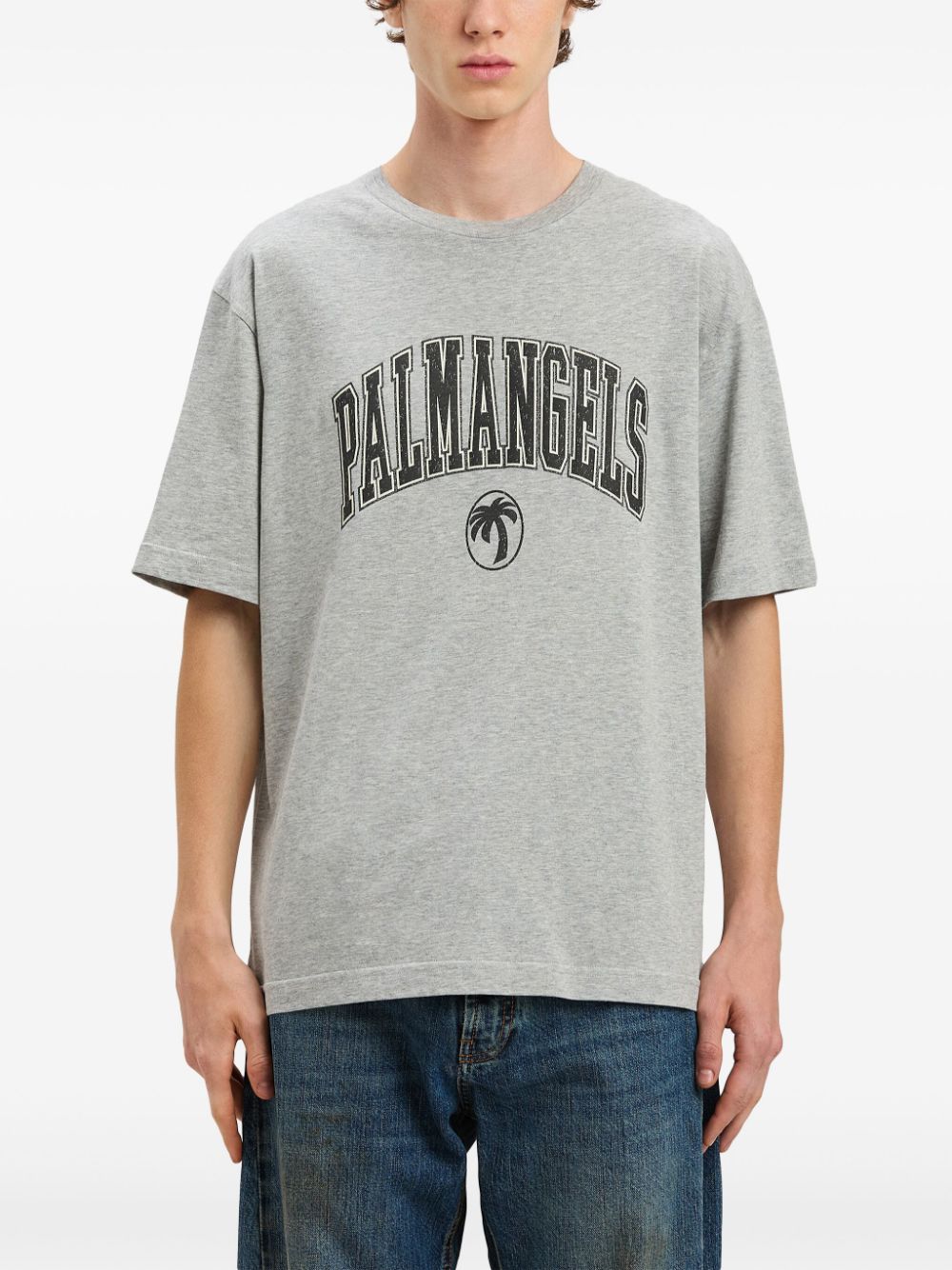 COLLEGE PALM SLIM TEE GREY MELANGE BLA