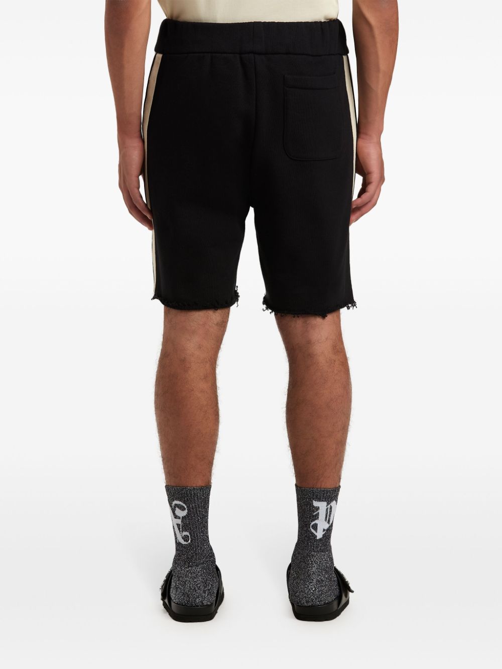 CURVED LOGO TRACK SWEATSHORTS BLACK IV