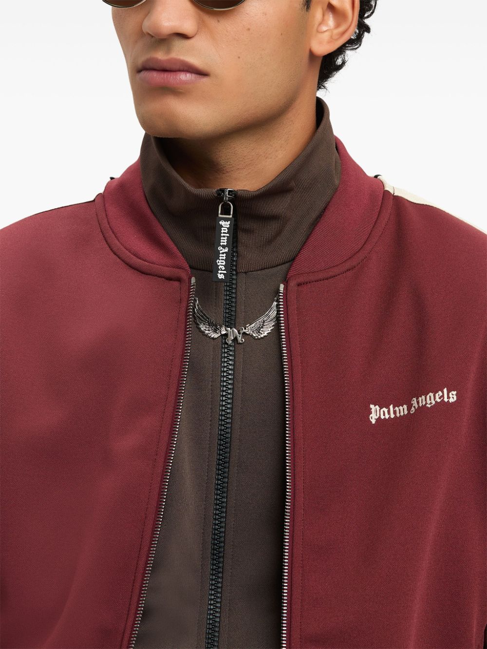 CLASSIC LOGO BOMBER TRACK JKT BURGUNDY