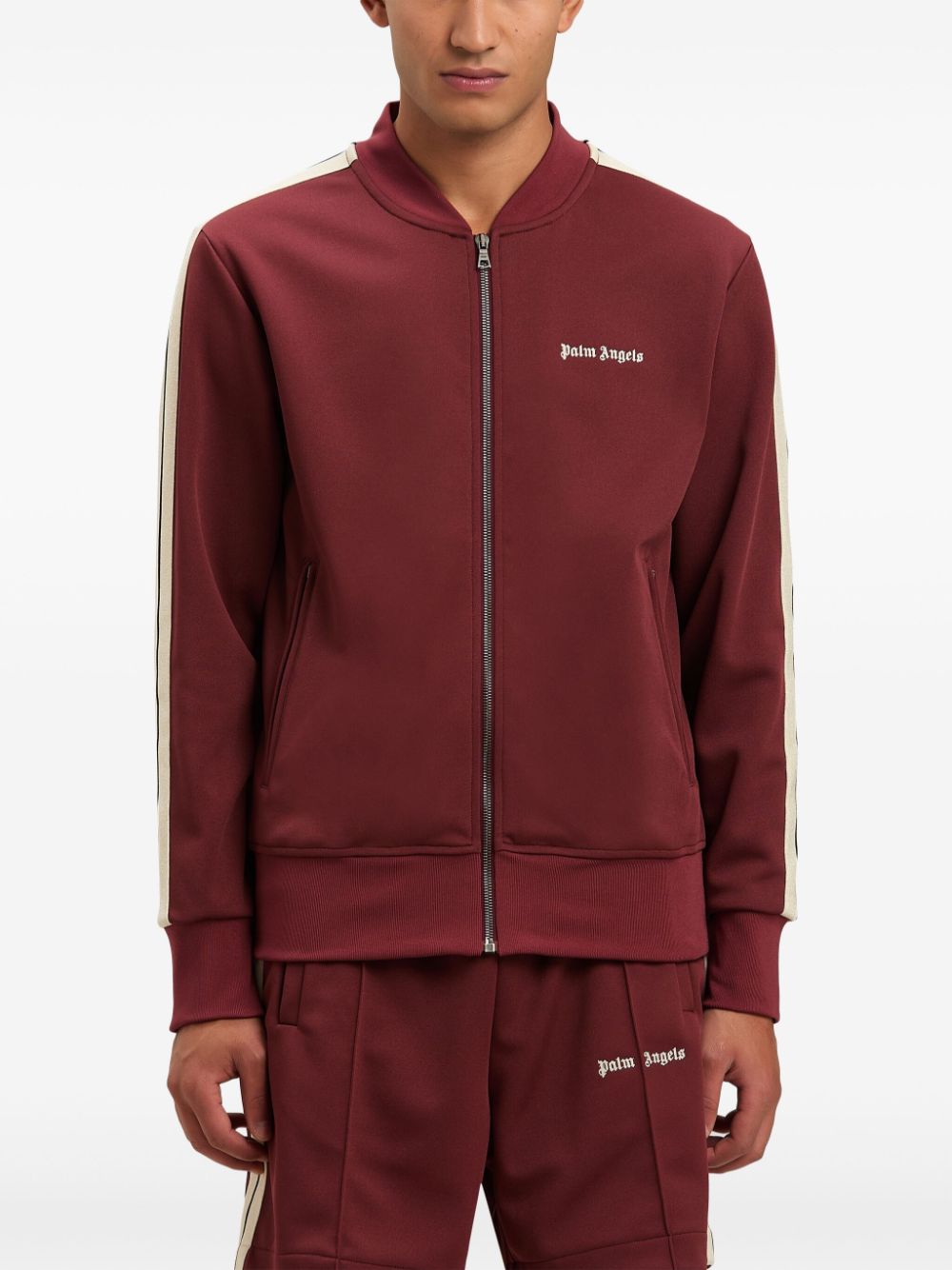 CLASSIC LOGO BOMBER TRACK JKT BURGUNDY