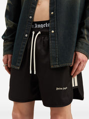 LOGO TRACK SWIMSHORTS BLACK OFF WHITE