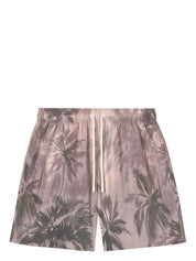 SUNSET PALMS SWIMSHORTS BEIGE BLACK