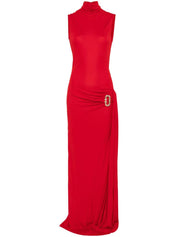 SLEEVELESS SIDE SPLIT COLUMN DRESS