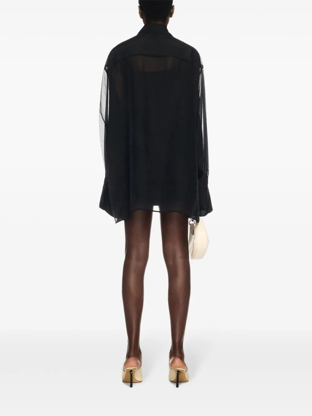 ORGANZA ROXY SHIRT DRESS BLACK