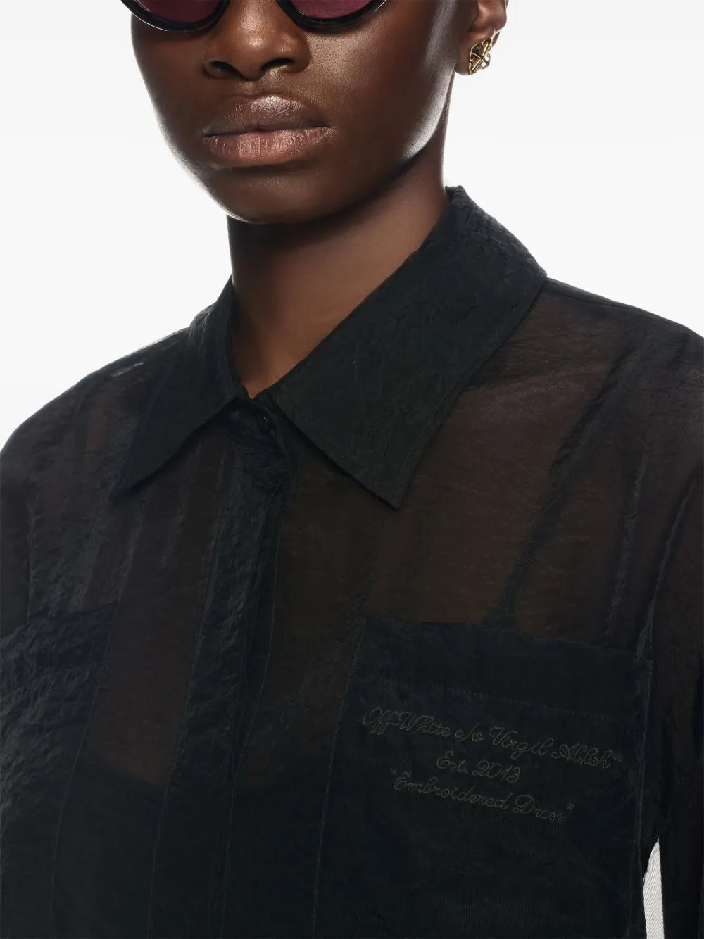 ORGANZA ROXY SHIRT DRESS BLACK