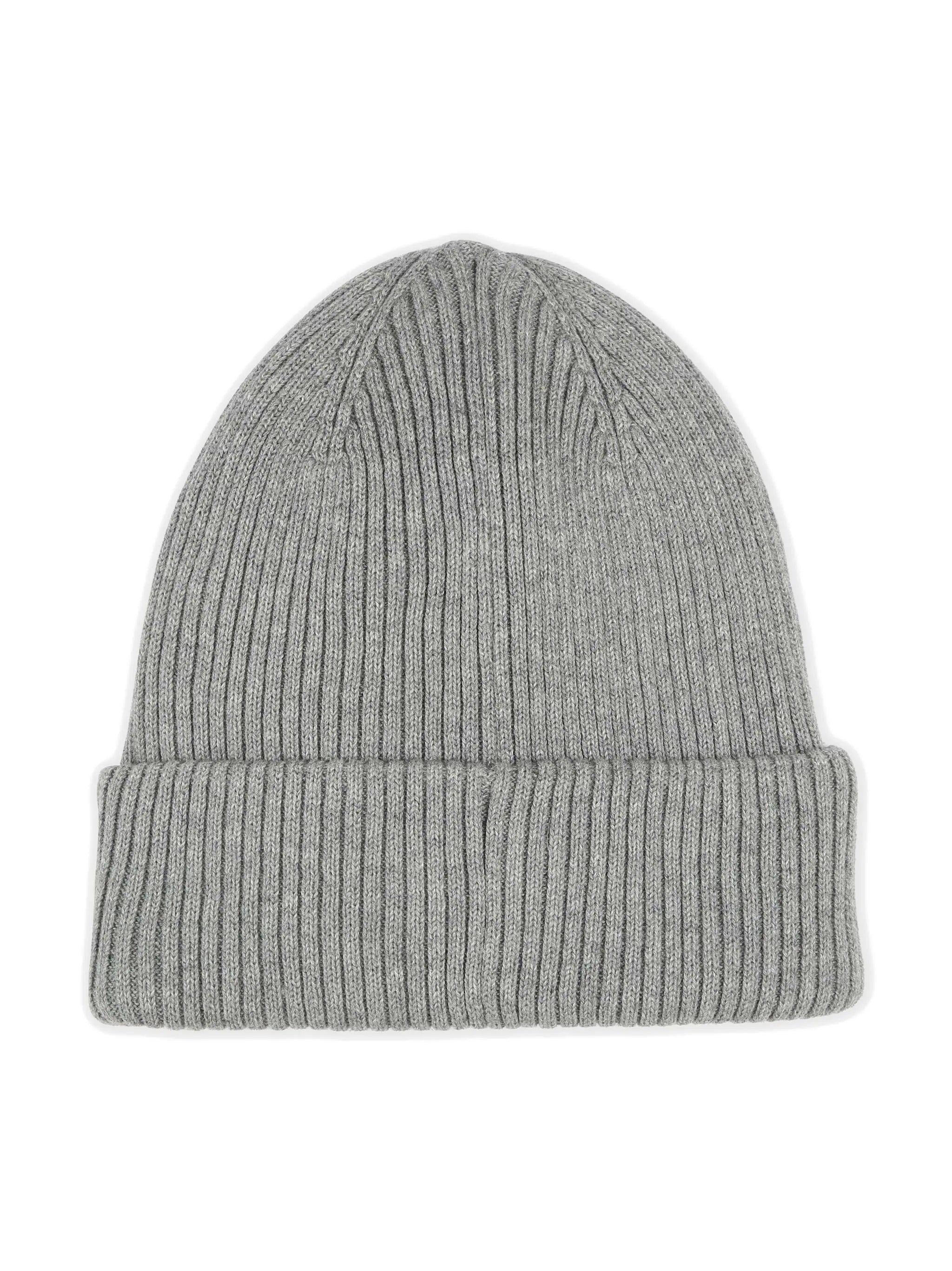 HUGO KIDS logo-patch ribbed beanie