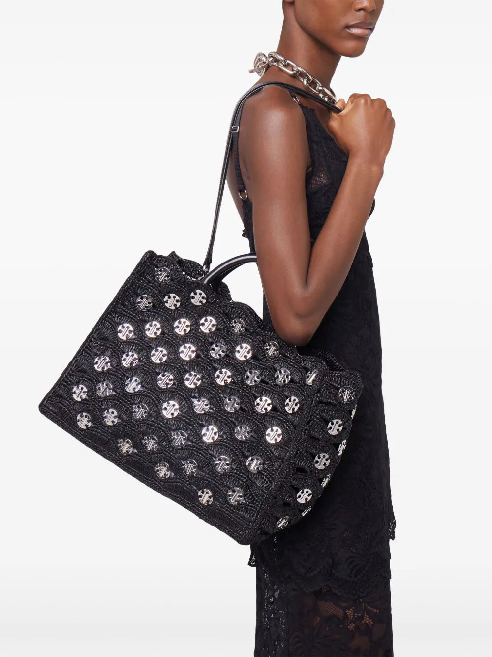 Rabanne woven tote bag
