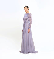 Beaded longsleeves dress