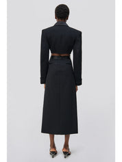 Clarisse satin combo overlap maxi skirt