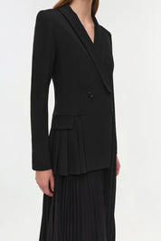 Alexandra Pleated Blazer Midi Dress