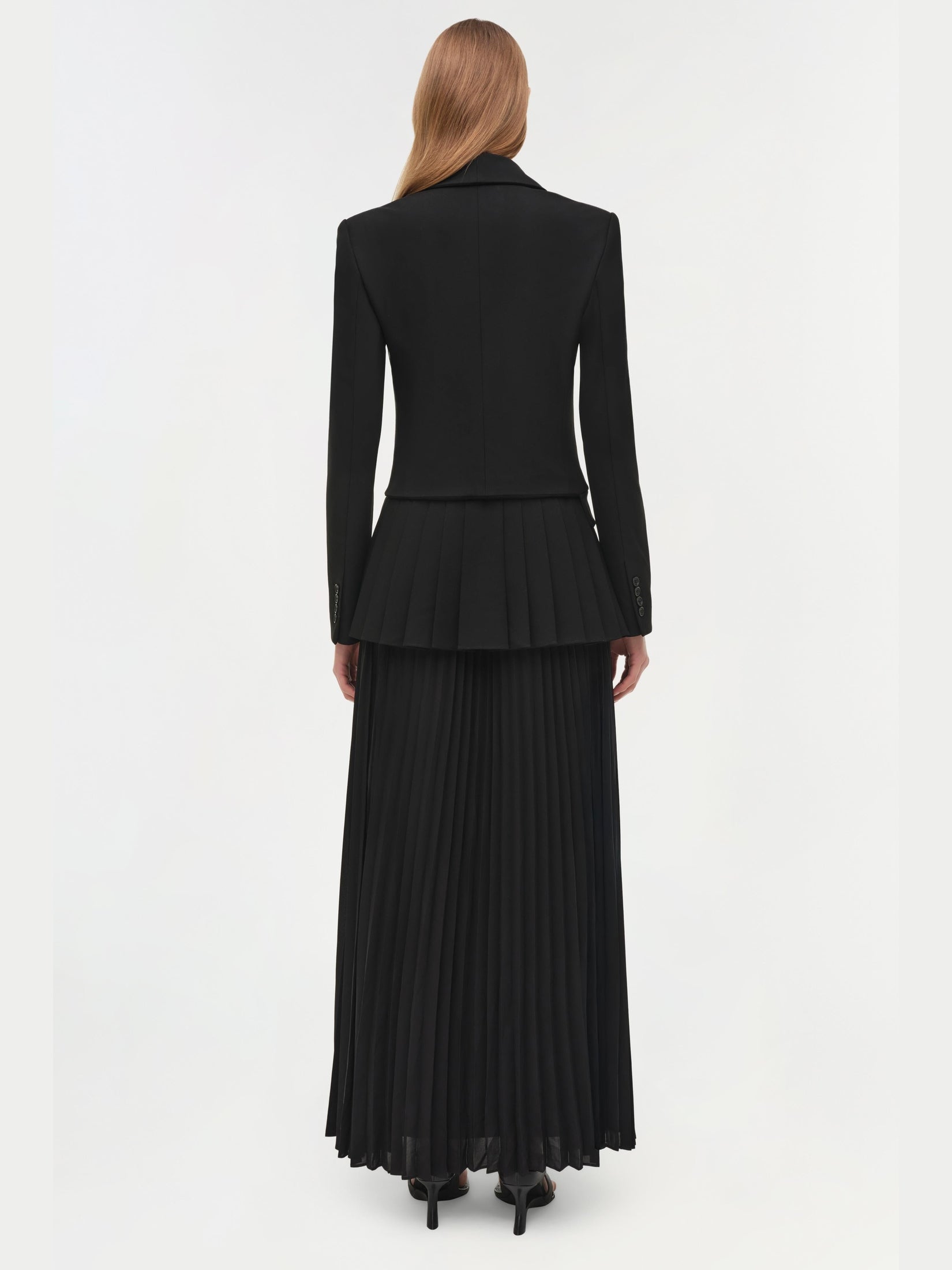 Alexandra Pleated Blazer Midi Dress