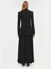 Alexandra Pleated Blazer Midi Dress
