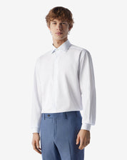 Cotton shirt with white stripes
