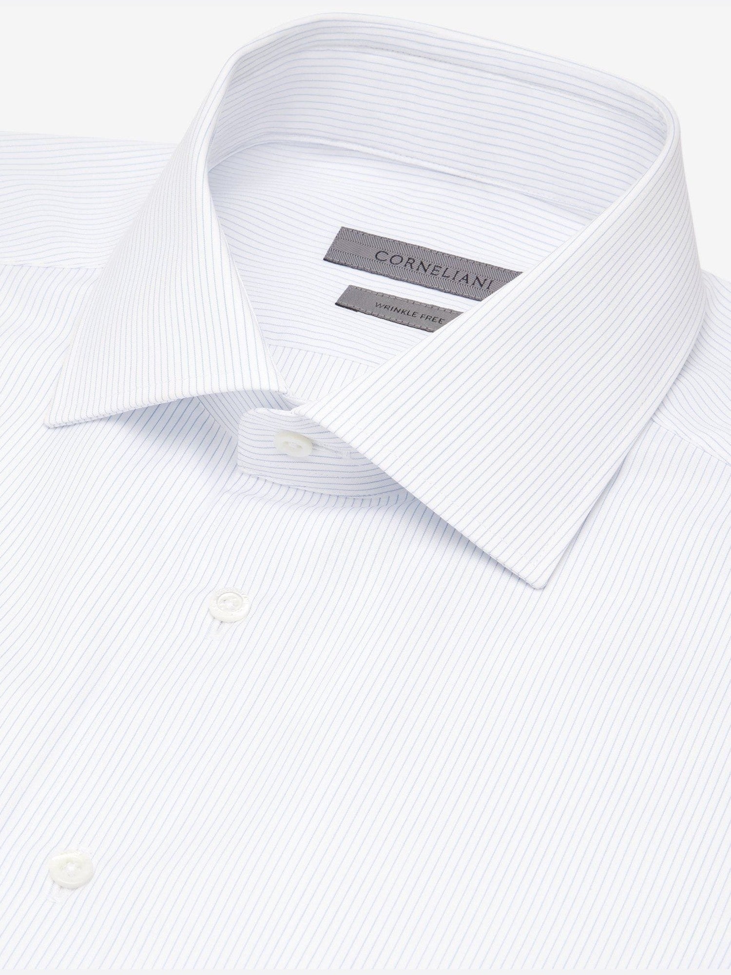 Cotton shirt with white stripes