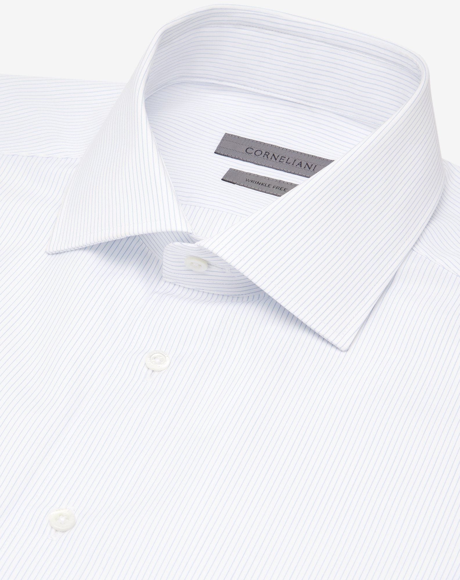 Cotton shirt with white stripes