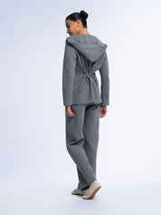 Fitted hooded blazer