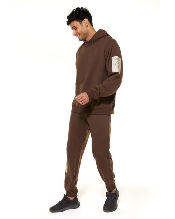 Brown Hoodie With Cenmar Patch