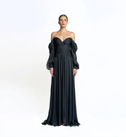 Puff sleeve maxi dress