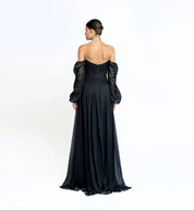 Puff sleeve maxi dress
