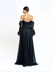 Puff sleeve maxi dress