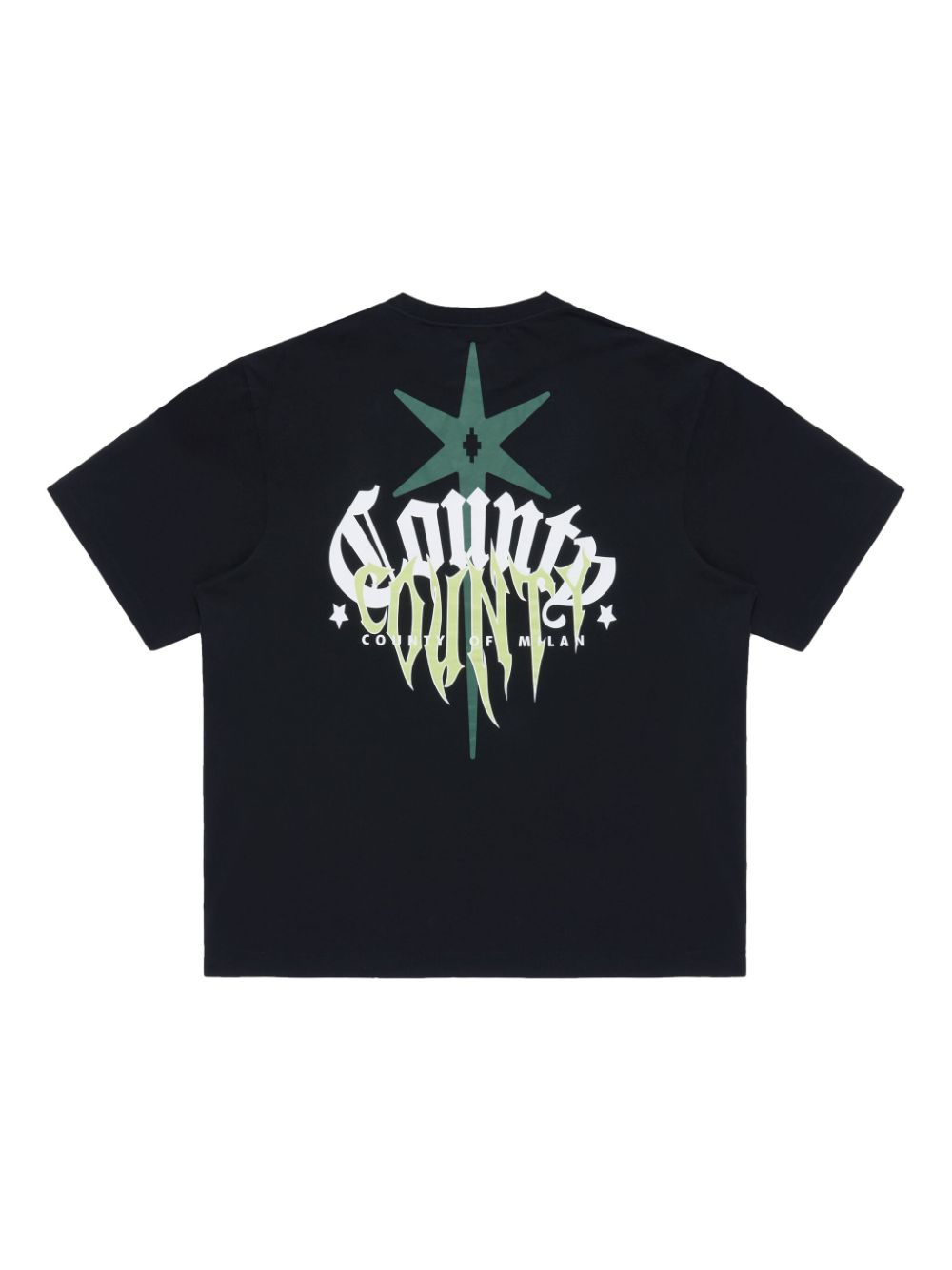 COUNTY GOTH BOXY T-SHIRT BLACK DEEP GREE