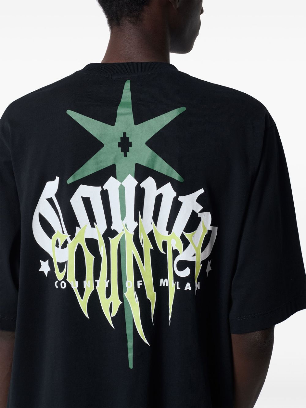 COUNTY GOTH BOXY T-SHIRT BLACK DEEP GREE