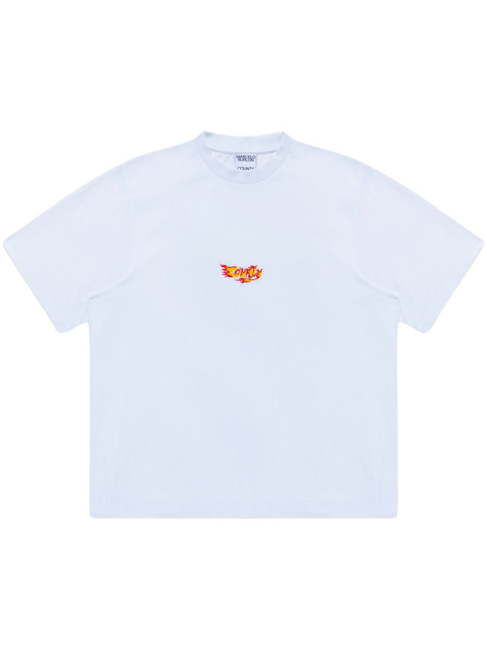 COUNTY FLAME BOXY T-SHIRT WHITE RED