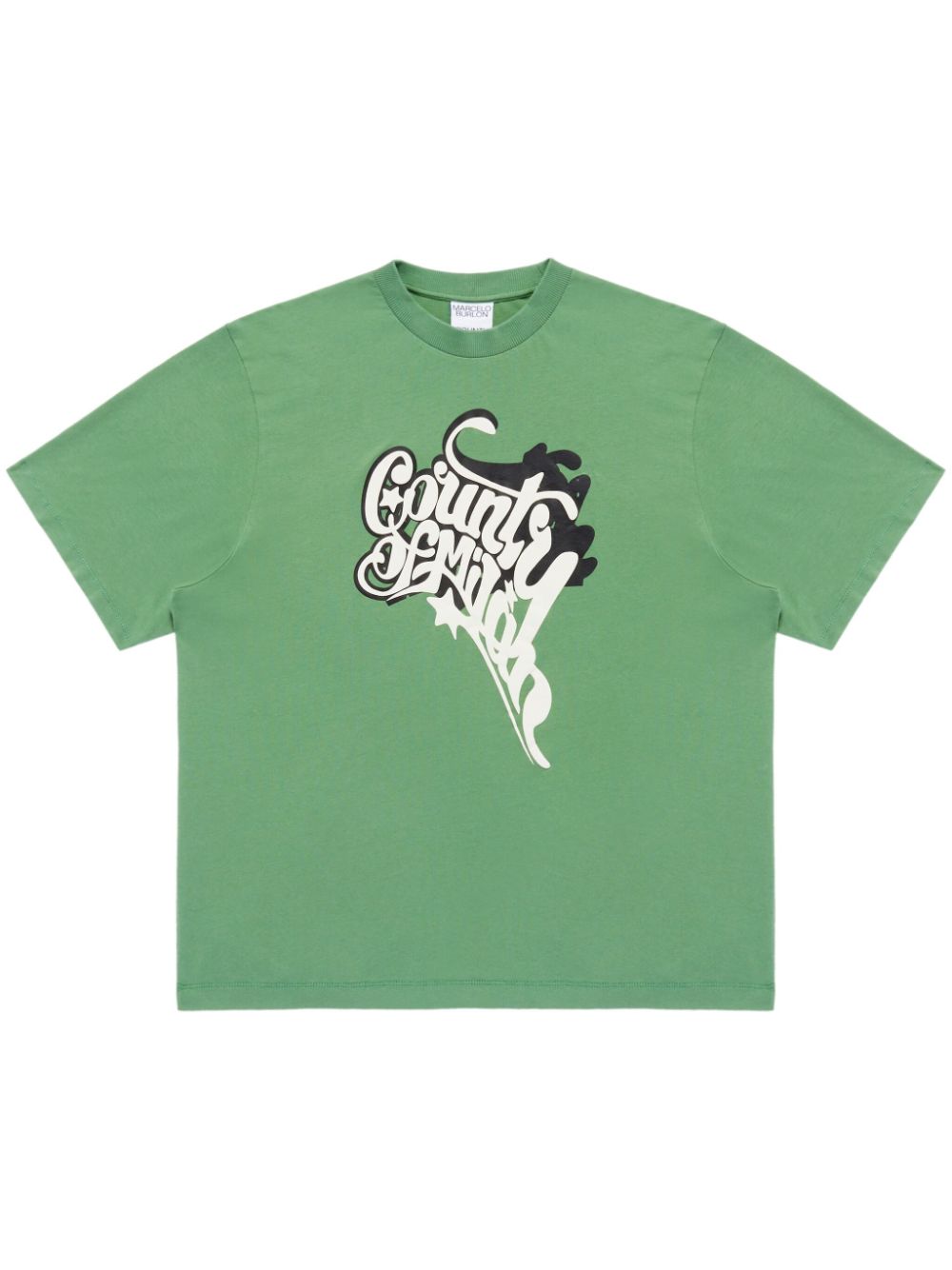 COUNTY MELTED BOXY T-SHIRT DEEP GREEN EC