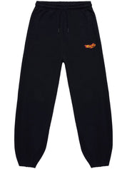 COUNTY FLAME BAGGY SWEATPANTS BLACK RED