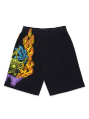 COUNTY FLAME COMFY SWEATSHORT BLACK RED