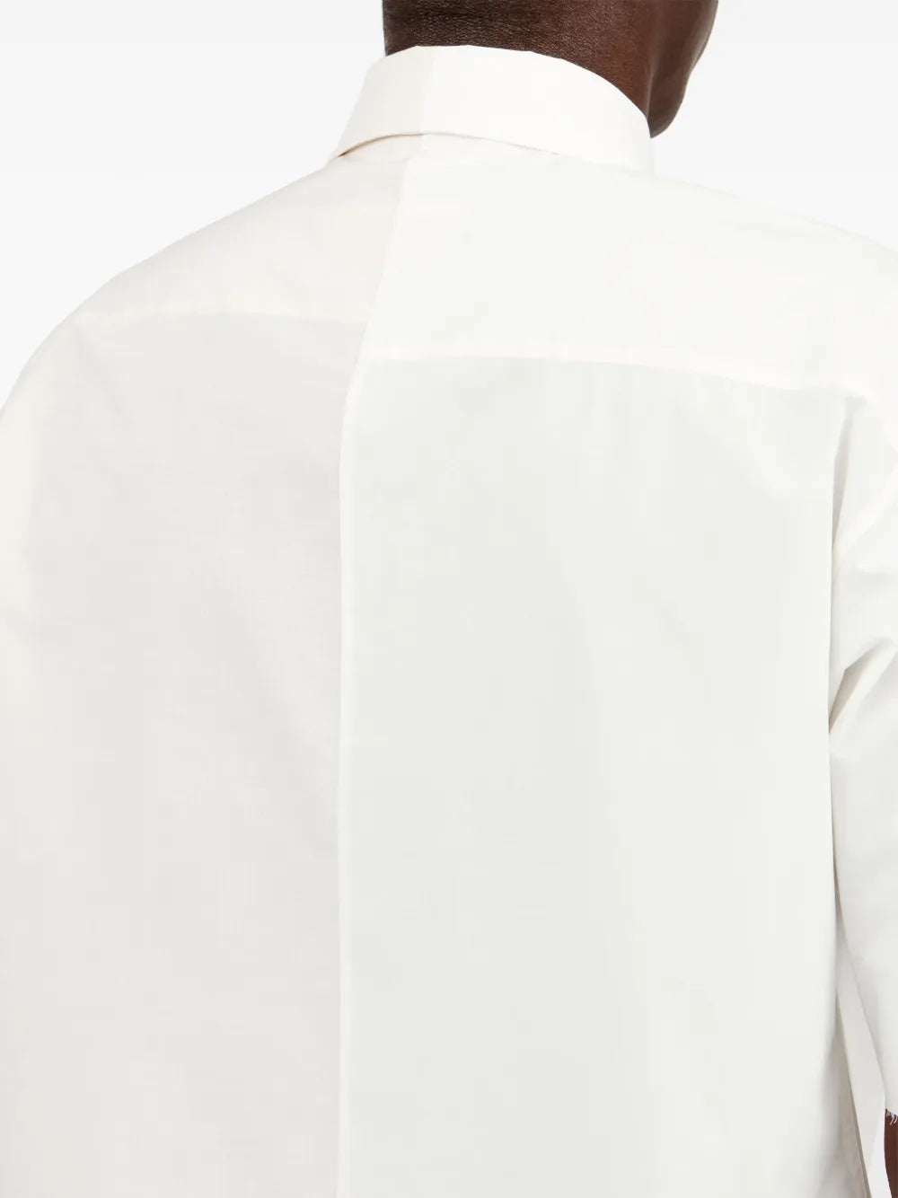 Asymmetric poplin shirt