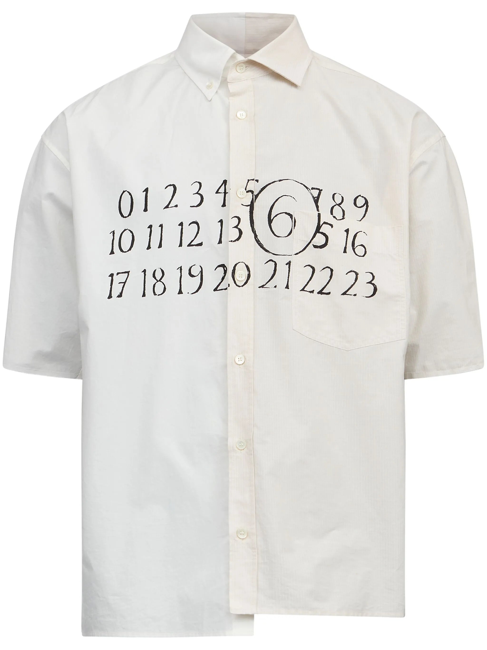 Asymmetric poplin shirt
