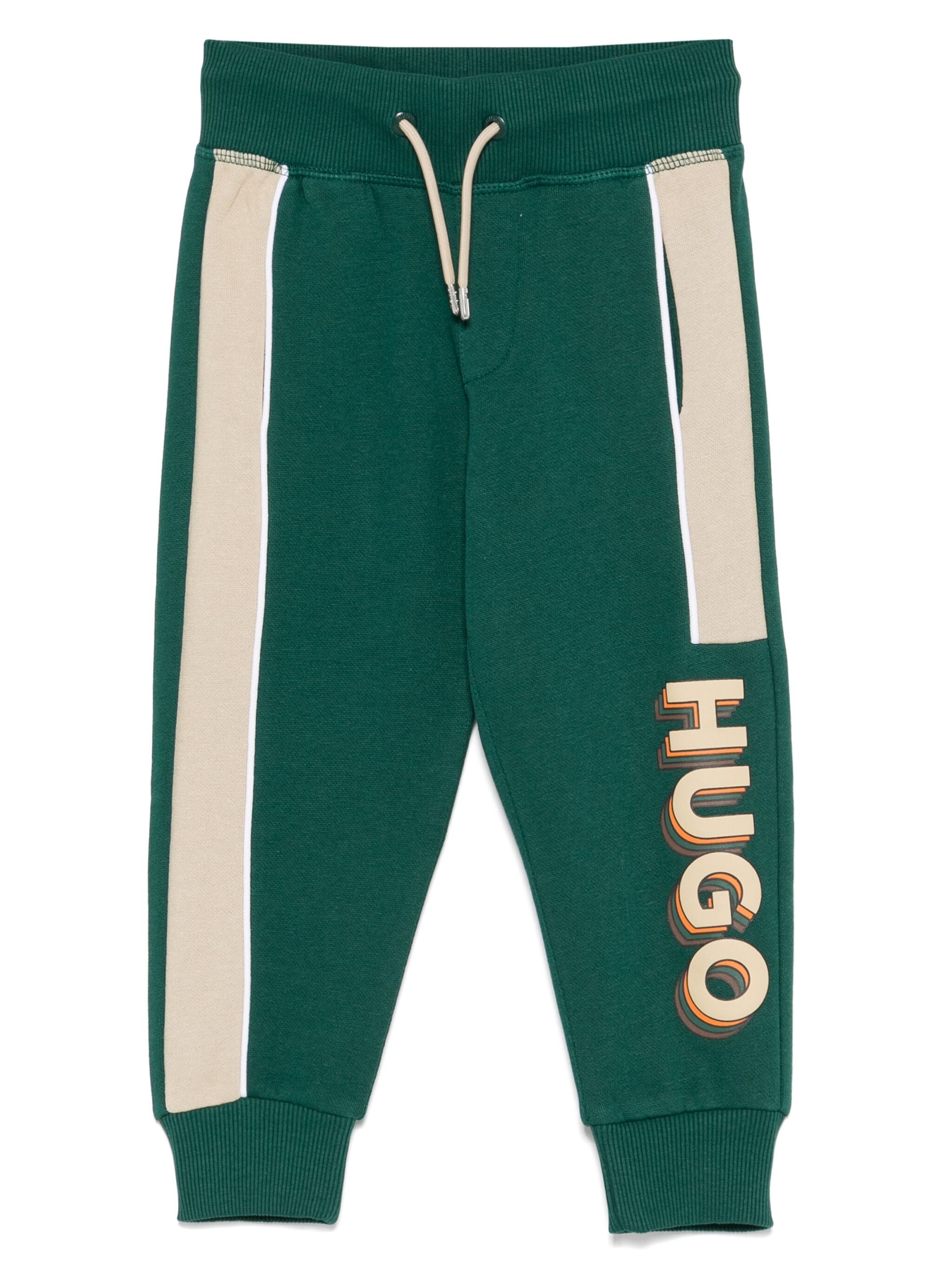 HUGO KIDS logo-print track pants