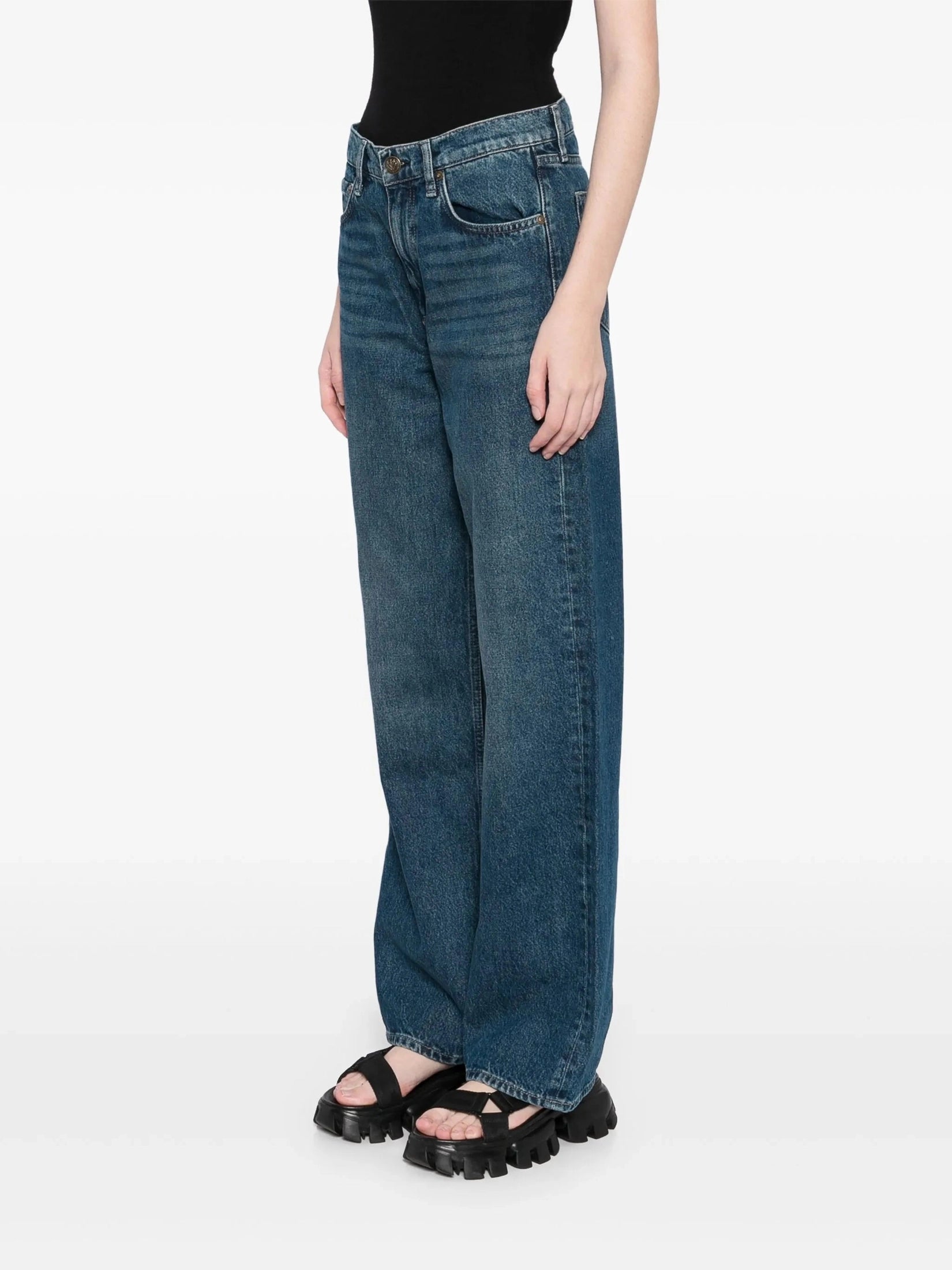 Shea high-rise relaxed straight full length