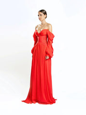 Puff sleeve maxi dress