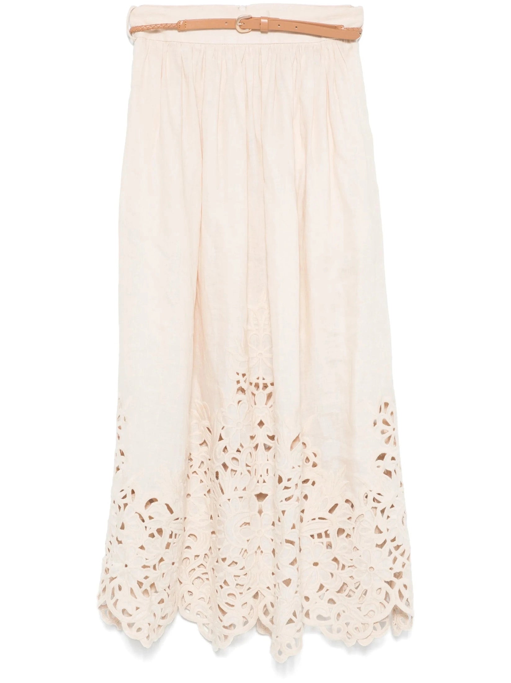 Wylie embroidered midi skirt