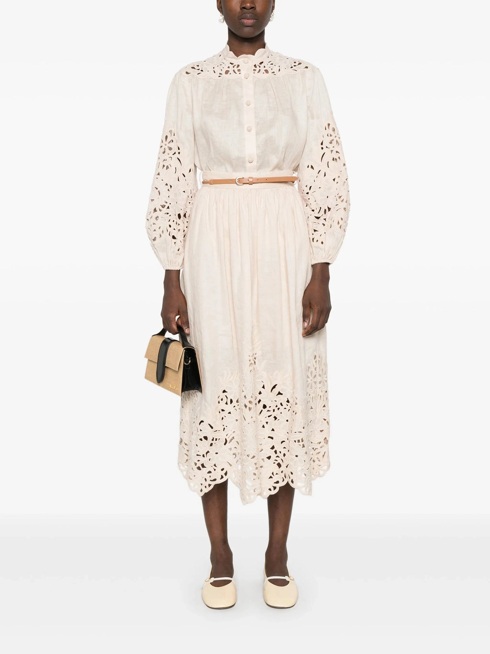 Wylie embroidered midi skirt