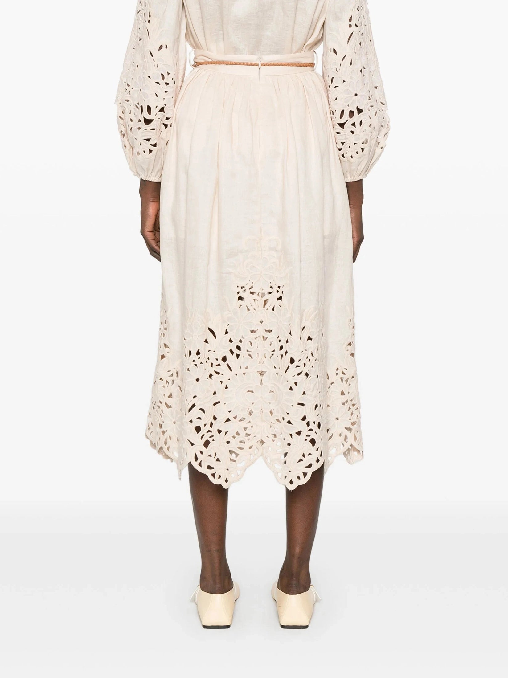 Wylie embroidered midi skirt