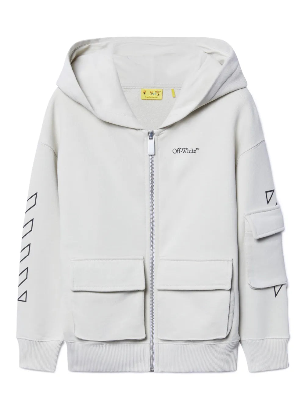 BOOKISH DIAG HOODIE ZIP UP LIGHT GREY