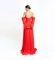 Puff sleeve maxi dress