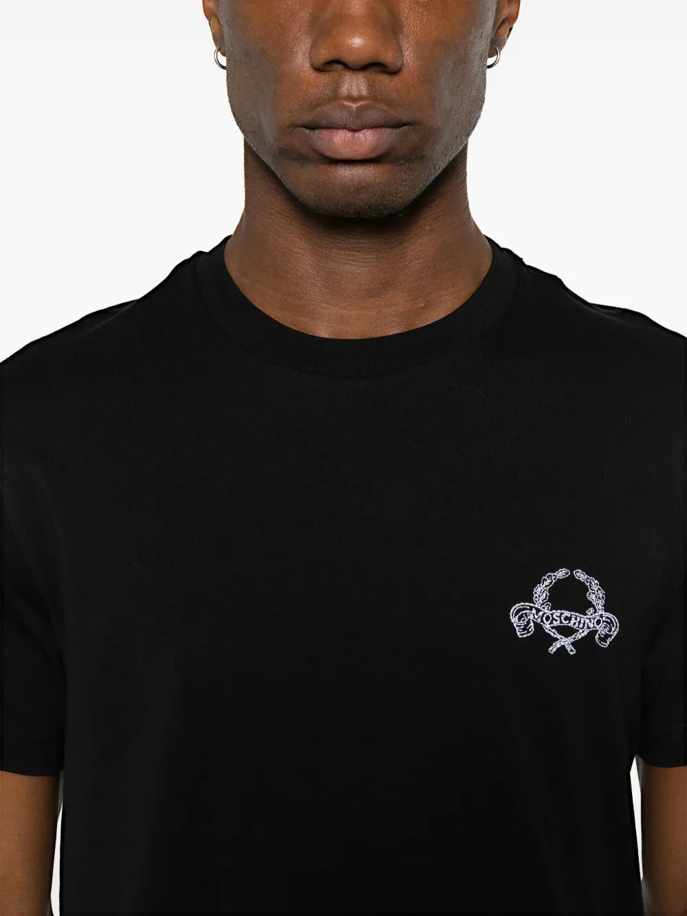 Logo-embroidered T-shirt