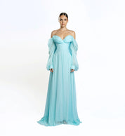 Puff sleeve maxi dress