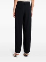 MID RISE DOUBLE WAISTBAND DRAWSTRING PANT